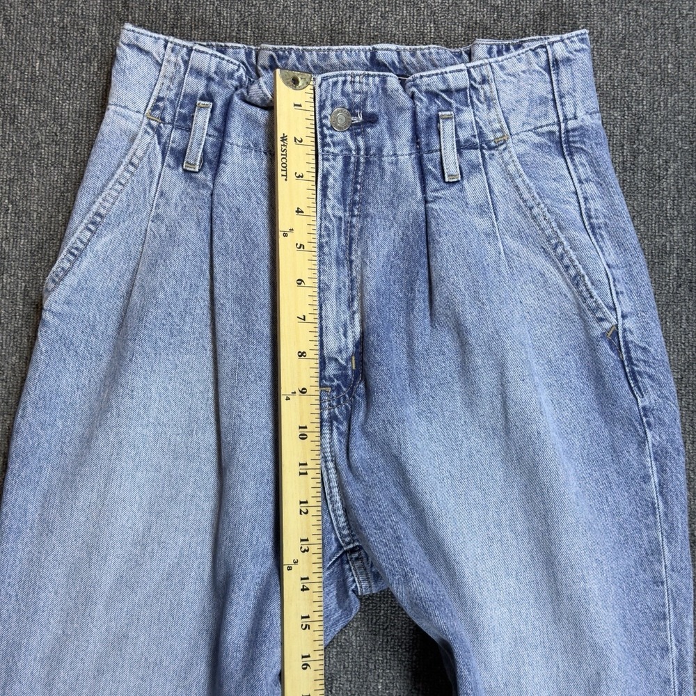 ABERCROMBIE & FITCH Pants Women's 27 Long Mom Jean Paperbag High Rise Denim Blue - Picture 6 of 11